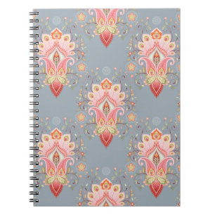 Carnet Arrière - plan en plumes Paisley Oriental