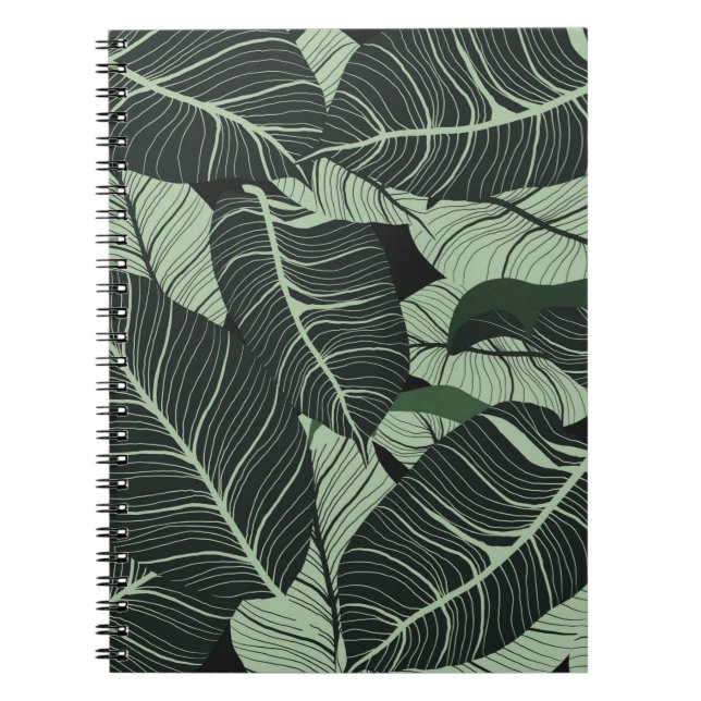 Carnet Arrière - plan feuille de luxe nature. Modèle flor (Devant)