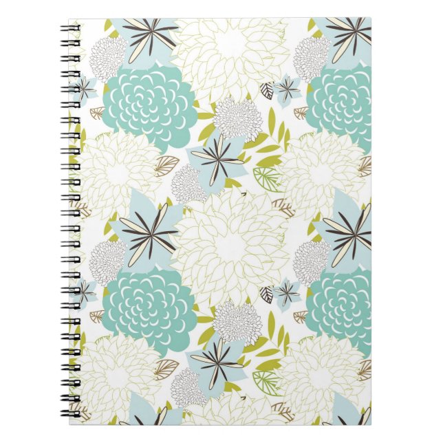Carnet arrière - plan floral (Devant)