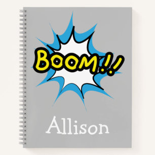 Carnet Arrière - plan Fun Boom Grey