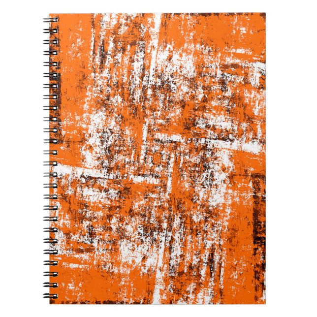 Carnet Arrière - plan grunge brun foncé. Noir blanc orang (Devant)