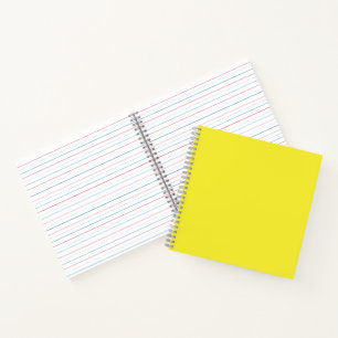 Carnet Arrière-plan jaune uni vibrant