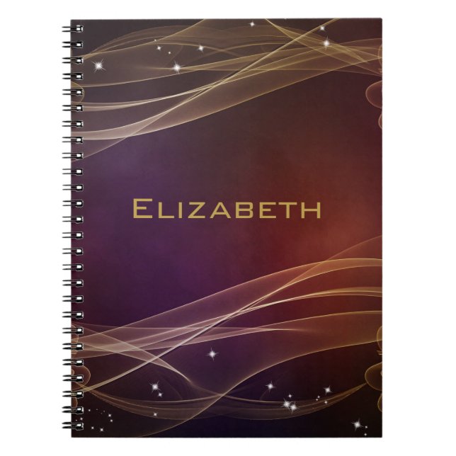 Carnet Arrière - plan Maroon fantaisie avec accents Wispy (Devant)