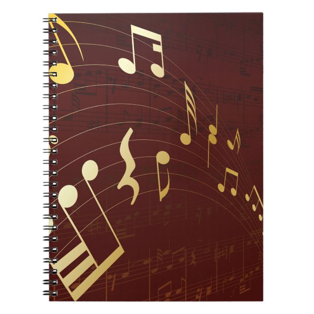 Carnet Arrière - plan Musical Notes (Devant)