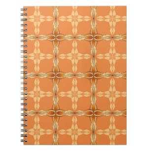 Carnet Arrière - plan orange avec tribe répétée abstracta