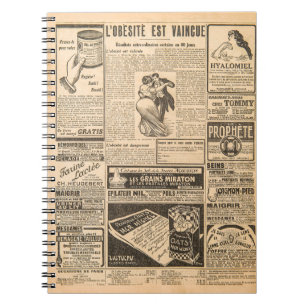 Carnet Arrière - plan papier usagé. Pages de vieux journa