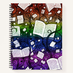 Carnet Arrière - plan Rainbow Books