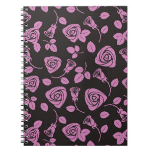 Carnet Arrière - plan rose floral