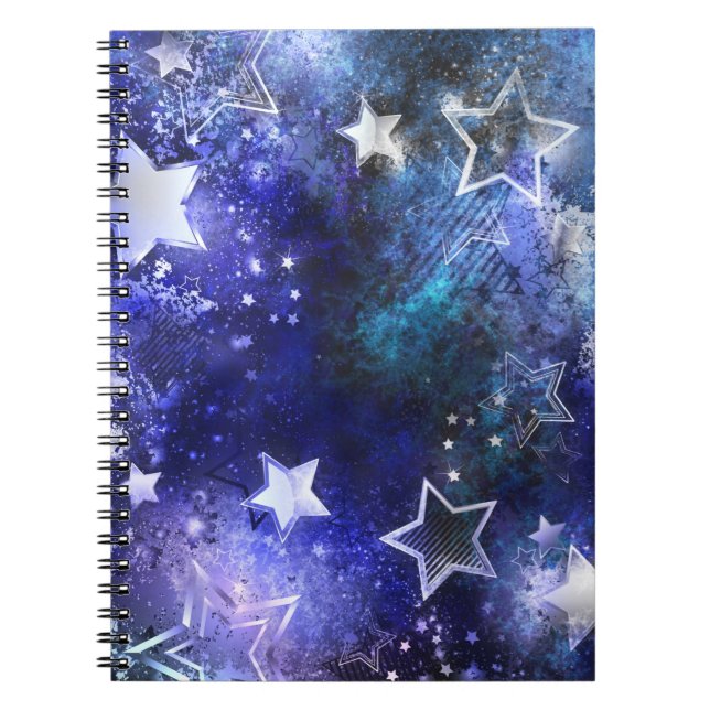 Carnet Arrière - plan spatial avec étoiles (Devant)