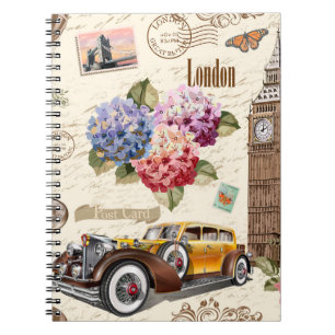 Carnet Arrière - plan vintage Londres sans couture avec v