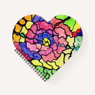 Carnet Art Abstrait Colorful Flower