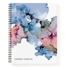 Art Abstrait Encres d'alcool bleu rose personnalis