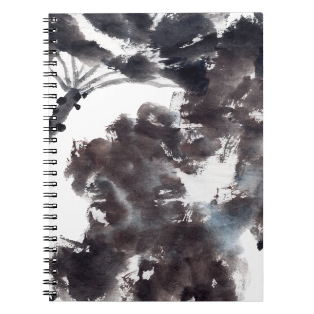 Carnet Art asiatique avec motif de feuilles de lotus (Devant)
