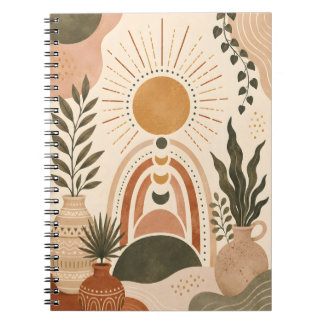 Carnet Art botanique et soleil bohème
