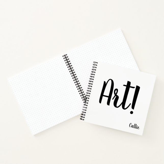 Carnet Art Carré simple personnalisé (Intérieur)