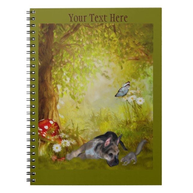 Carnet Art Chien d'Imaginaire Chien Allemand Berger (Devant)