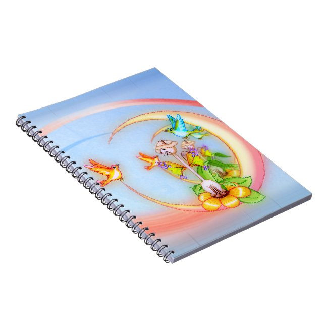 Carnet Art de chat et de pixel d'oiseaux (Côté Droit)