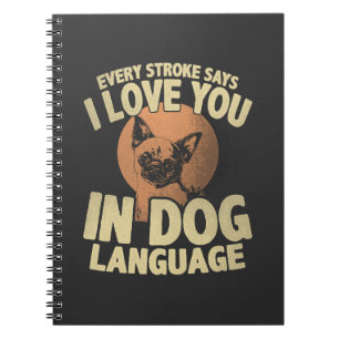 Carnet Art de citation de chien d'amour d'empreinte de pa