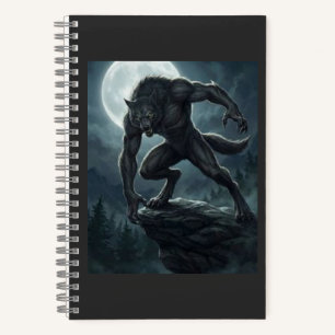 Carnet Art de fantasy sombre de loup-garou gothique plein