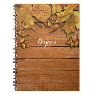 Carnet Art de feuille d'or faux automne Élégant automne