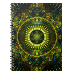 Carnet Art de fractale "de roue de Magick de Metatron" -