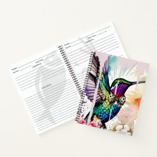 Carnet Art de l'oiseau à la brosse