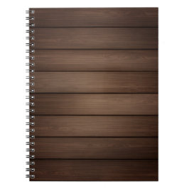 Carnet Art de mode abstrait marron rayé grain de bois