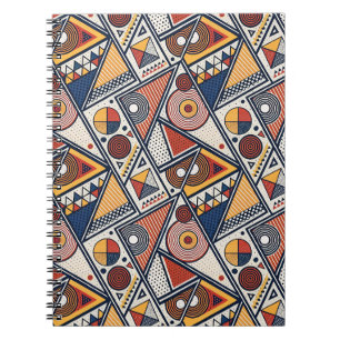 Carnet Art de motif géométrique et de lignes de style Mem
