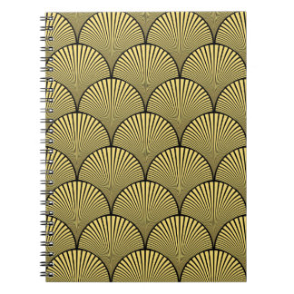 Carnet Art déco japonais : Design d'or noir