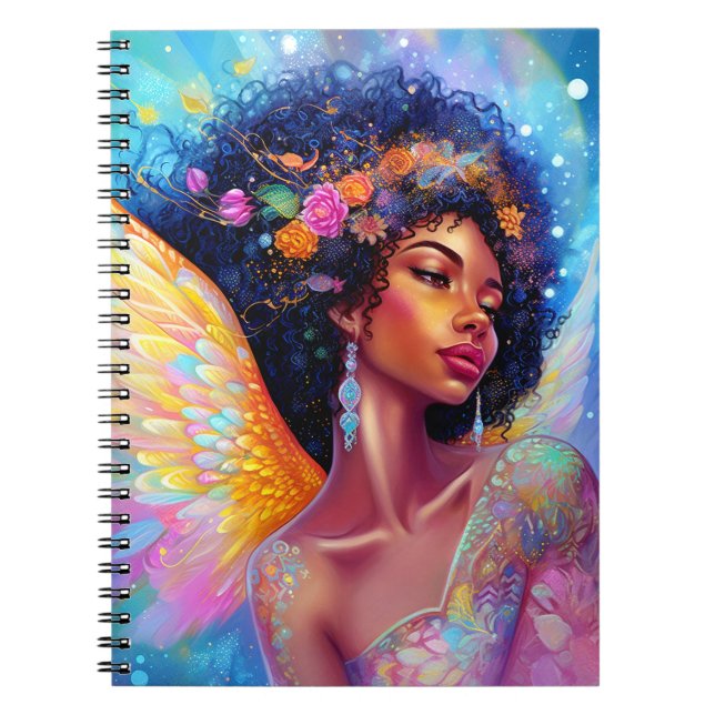 Carnet Art d'Imaginaire de la dame Ange d'Afrique américa (Devant)