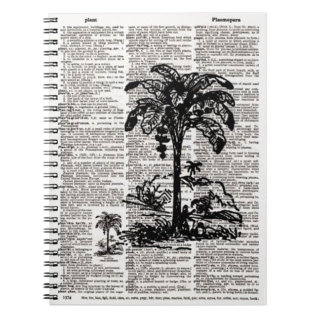 Carnet Art du dictionnaire Palm Tree (Devant)