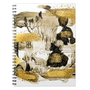 Carnet Art et Or. Couleur tendance avec peinture dorée et