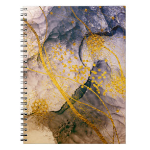 Carnet ART exotique. Tourbillon d'or, design artistique.