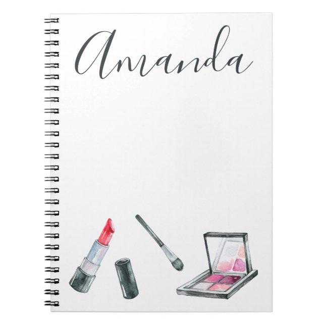 Carnet Art fait sur commande personnalisé par maquilleur (Devant)