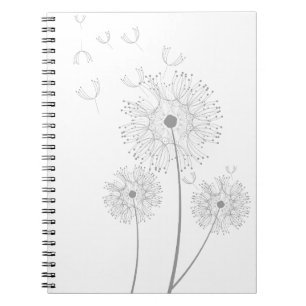 Carnet Art floral moderne pur de pissenlit