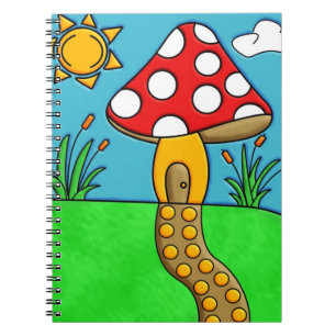 Carnet Art fongique fantaisiste de la forêt