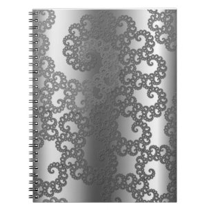 Carnet Art Fractal Argent