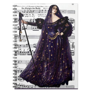 Carnet Art gothique vintage de la Reine de la Nuit de l'O