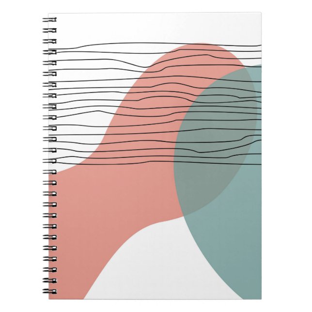 Carnet Art moderne Abstrait Wave Line (Devant)
