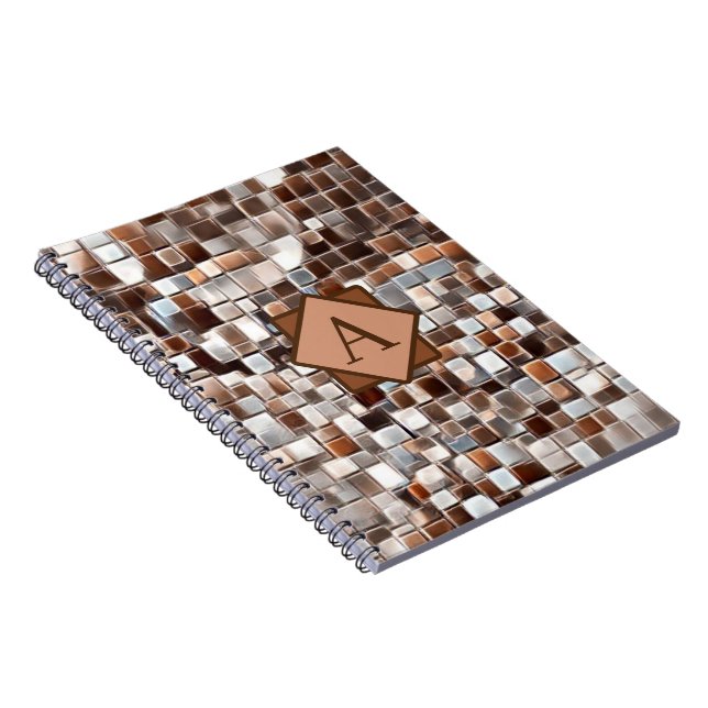 Carnet Art mosaïque / Monogramme / (Côté Droit)