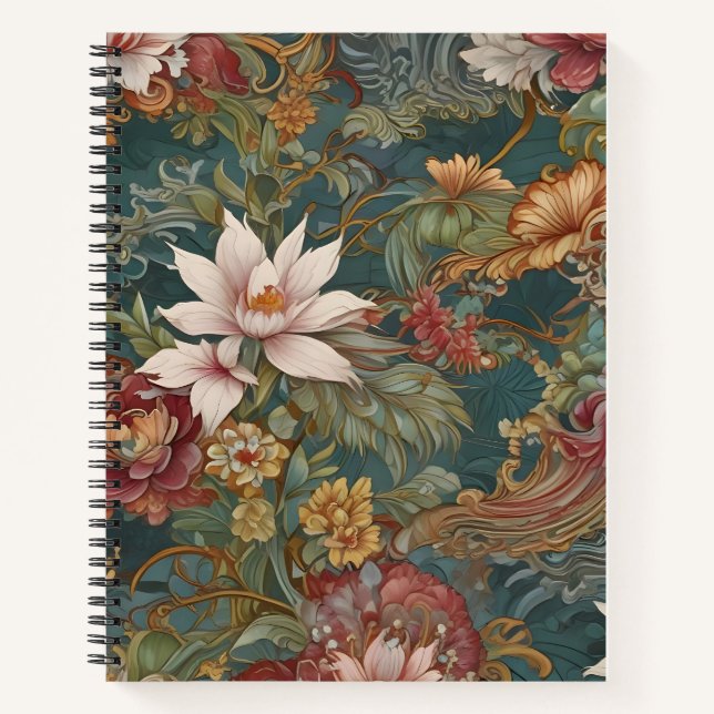Carnet Art Nouveau Floral (Devant)