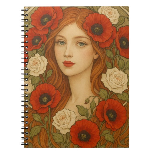 Carnet Art nouveau style spiral photo notebook  (Devant)