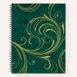 Carnet Art Nouveau Verde & Oro