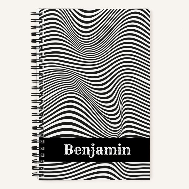 Carnet Art Op Noir Et Blanc Moderne (Recto)