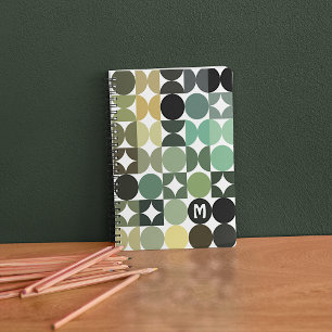 Carnet Art personnalisé vert noir marron rétro