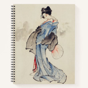 Carnet Art traditionnel japonais de geisha en kimono