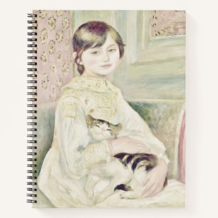 Carnet Art vintage "Enfant avec chat" de Renoir