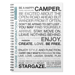 Carnet Articles de cadeau pour le campeur inspiré heureu