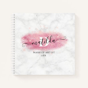 Carnet Artiste de maquillage en marbre parties scintillan