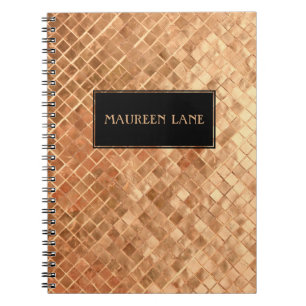 Carnet Aspect Métalisé Rose Gold Personnalisé